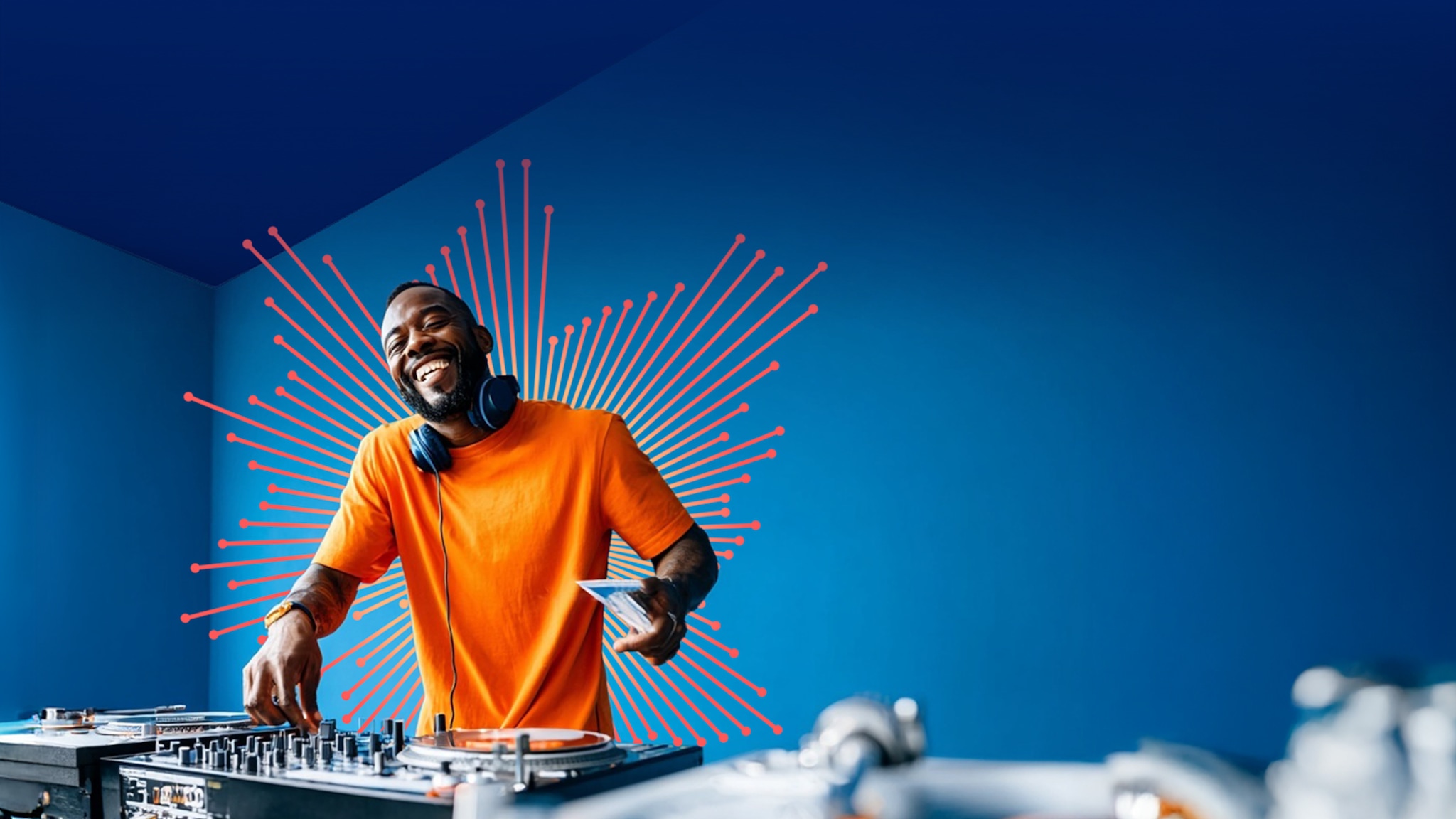 ZONE DJ IN ORANGE TOP